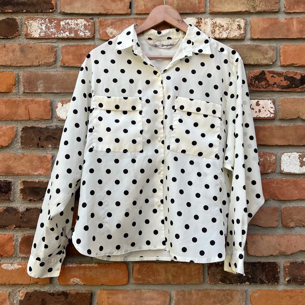 Vintage 80s button up blouse